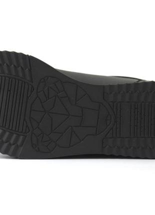 Черные кожаные кроссовки повседневные женская обувь больших размеров 40-44 cosmo shoes mazza y black leater bs10 фото