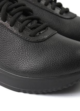 Черные кожаные кроссовки повседневные женская обувь больших размеров 40-44 cosmo shoes mazza y black leater bs6 фото