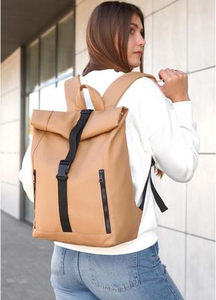 Женский рюкзак sambag rolltop one бежевый