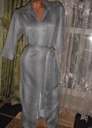 Стильное женское платьев комплекте с поясом 46-48рр3 фото