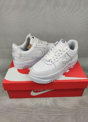 Женские кроссовки nike air force 1 pixel white10 фото