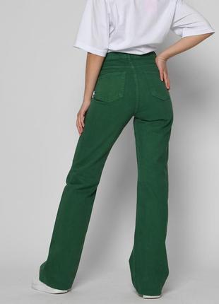 Женские джинсы эспаньолы зеленые  ⁇  652002 фото
