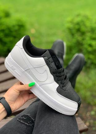 Шикарные кроссовки nike air force 1 low black/white8 фото