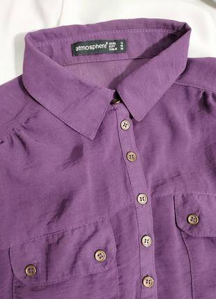 Фиолетовая шифоновая блуза4 фото