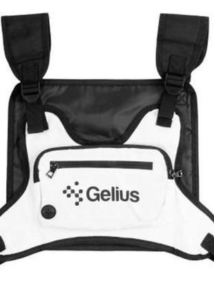 Рюкзак туристический gelius pro wallaby bag gp-wb001 white (нагрудная сумка) (gp-wb001 white)1 фото