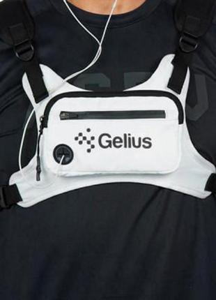 Рюкзак туристический gelius pro wallaby bag gp-wb001 white (нагрудная сумка) (gp-wb001 white)5 фото