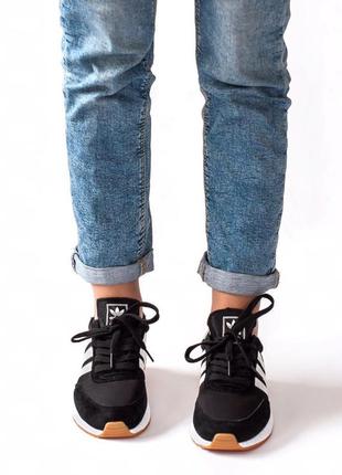 Шикарные женские кроссовки adidas iniki black4 фото