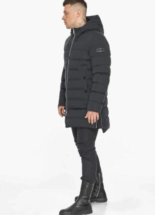 Универсальная мужская куртка для зимы чёрная модель braggart "aggressive"7 фото