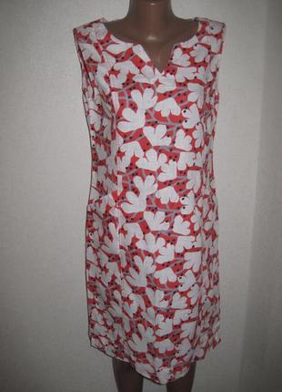 Льняное платье цветочный принт white stuff р-р101 фото
