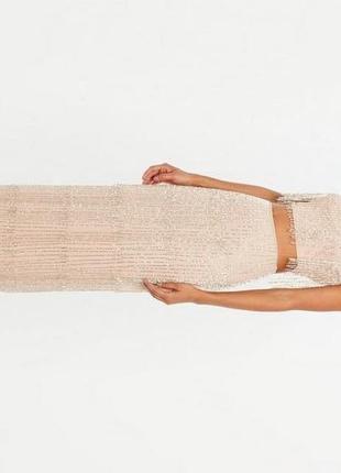 Полная распродажа‼️ эксклюзивная сияющая юбка , декорированная бахромой из бисера
