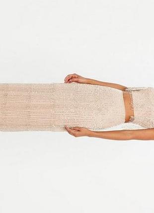 Полная распродажа‼️ эксклюзивная сияющая юбка , декорированная бахромой из бисера