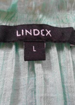 Туника  блуза рубаха хлопковая  мятного  цвета большого размера lindex8 фото