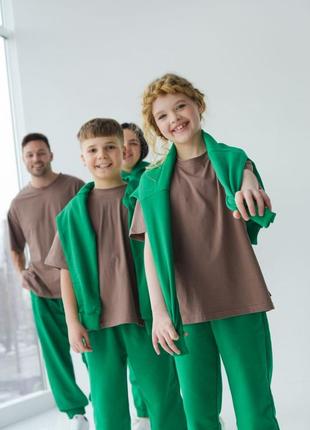 Детский базовый стильный качественный спортивный прогулочный костюм на для мальчика девочку оверсайз унисекс пенье люкс качество на заказ поши