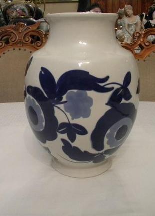 Ваза ссср славянск ручная подглазурная роспись кобальтом №500я