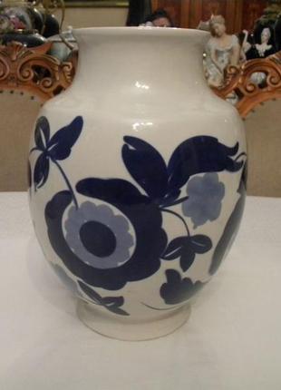 Ваза ссср славянск ручная подглазурная роспись кобальтом №500я