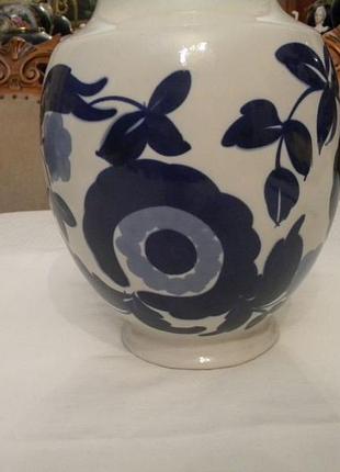 Ваза ссср славянск ручная подглазурная роспись кобальтом №500я