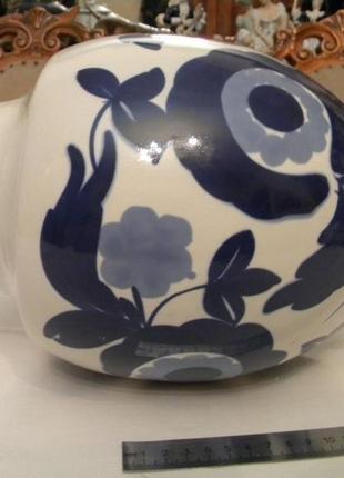 Ваза ссср славянск ручная подглазурная роспись кобальтом №500я