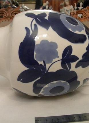 Ваза ссср славянск ручная подглазурная роспись кобальтом №500я