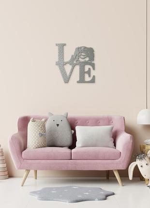 Декоративное панно из дерева. декор на стену. love&bones японский хин. 20 x 20 см