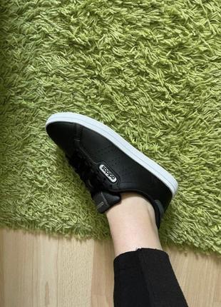 Кроссовки кеды натуральная кожа черные адидас adidas новые классика1 фото