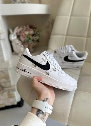 Nike force 1 lx white black5 фото