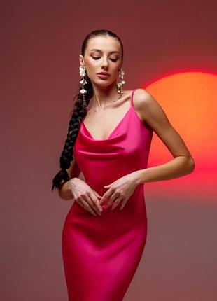 Неймовірна шовкова сукня-комбінація, багато кольорів1 фото