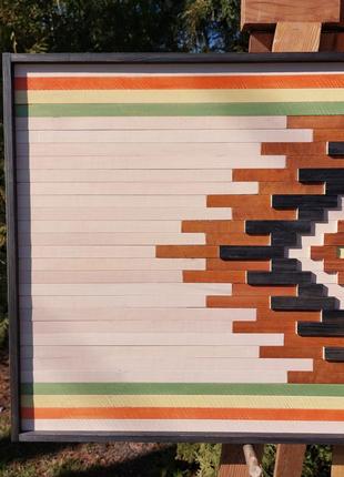 Дерев'яна картина в етно стилі. гуцульський килим. панно. скандинавський декор8 фото