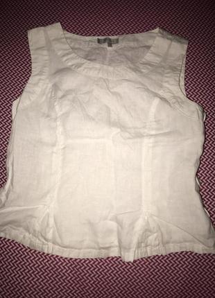 Біла блуза льняна від англійського бренду hobbs! p.-36