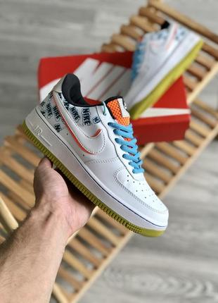 Женские кроссовки nike air force 1 low white blue 36-37-383 фото