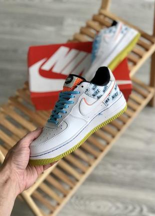 Женские кроссовки nike air force 1 low white blue 36-37-382 фото