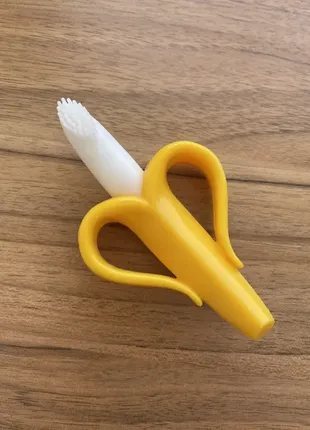 Прорізувач-щітка для зубів, силіконовий гризунок банан, прорізувач для зубів2 фото