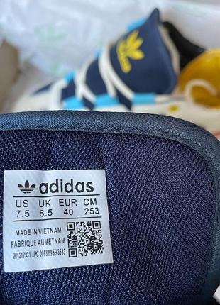 Кроссовки в стиле adidas niteball blue yellow4 фото