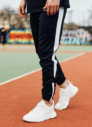 Спортивные штаны рокки, черно-белый2 фото