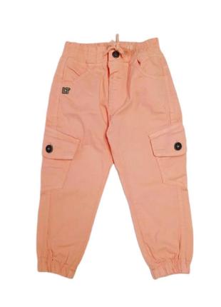 Джинси-джогери в персиковому кольорі для дівчинки арт.2484