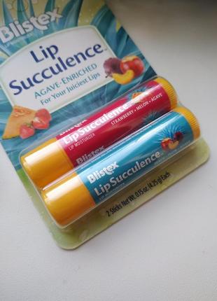 Бальзами для губ blistex, lip succulence, tropical, 2 шт по 4.25г кожний3 фото