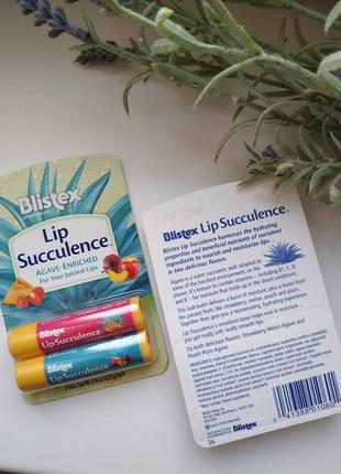 Бальзами для губ blistex, lip succulence, tropical, 2 шт по 4.25г кожний2 фото