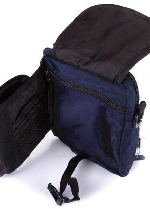 Чоловіча спортивна сумка темно-синя з чорним onepolar w3088-navy7 фото