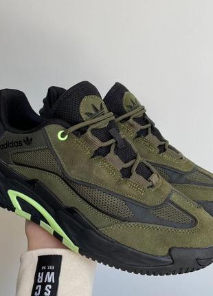 Кроссовки в стиле adidas niteball olive