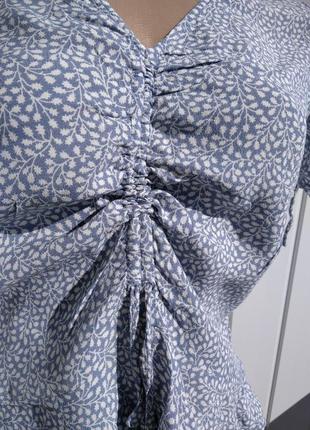 Ніжна блуза топ зі стяжкою3 фото