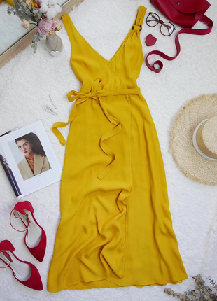 Плаття сарафан жовтий віскоза міді&amp;other stories на запах
