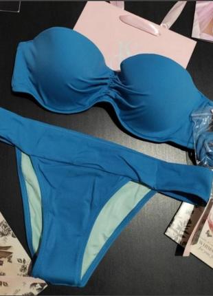 Купальник бандо 80б+m victoria's secret виктория сикрет вікторія сікрет оригінал3 фото