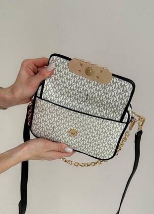 Сумка michael kors patterned logo white5 фото