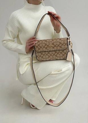 Сумка coach crossbody beige