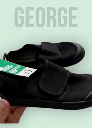 Мокасини кеди для змінного взуття george school розмір 12/31.нові!3 фото