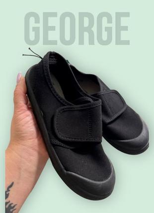 Мокасини кеди для змінного взуття george school розмір 12/31.нові!2 фото