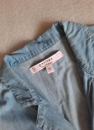 Блакитний джинсовий комбінезон штани кюлоти6 фото