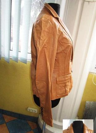 Стильная женская кожаная куртка- пиджак rene lezard. франция. лот 4706 фото
