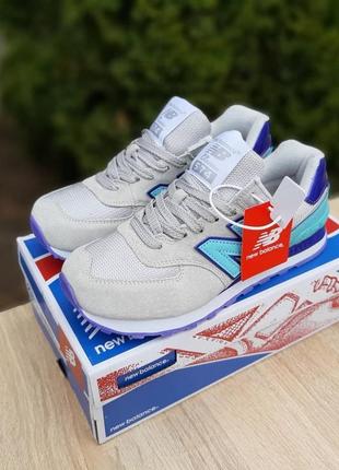 Кроссовки new balance 574 grey blue