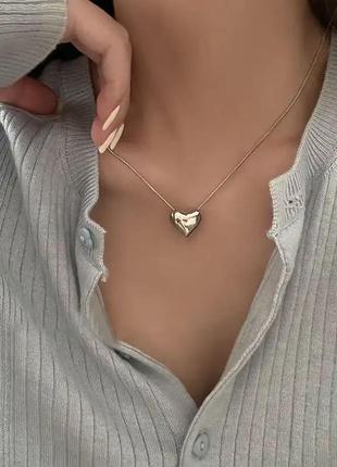 Ожерелье в форме сердца,з медицинского сплава