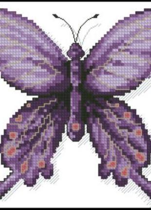 Набор для вышивки крестиком. размер: 13*12 см яркая бабочка